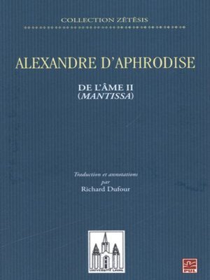 cover image of Alexandre d'Aphrodise